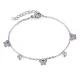 Wholesale Stainless Steel Purple Butterfly Bracelet