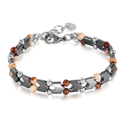 Wholesale Stainless Steel Tiger Eye Hematite Bracelet