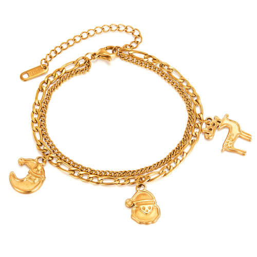 Wholesale Stainless Steel Santa Claus Bracelets