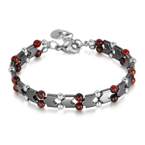 Wholesale Stainless Steel Tiger Eye Hematite Bracelet