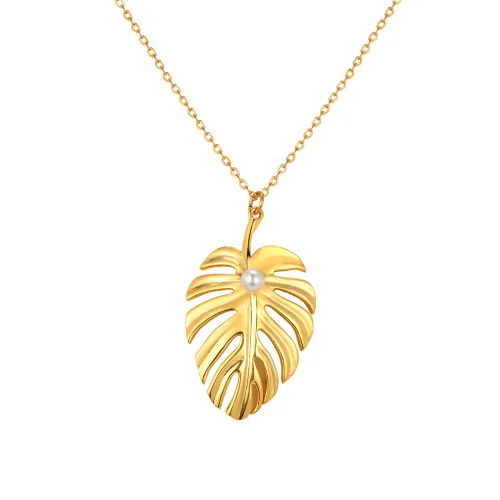 Wholesale Stainless Steel Monstera Leaf Pendant
