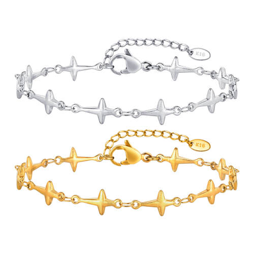 Wholesale Stainless Steel Cross Link Chain Bracelet