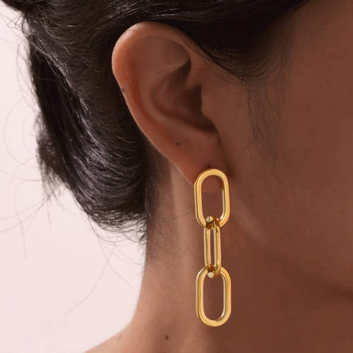 Wholesale Stainless Steel Chain Link Drop Earrings
