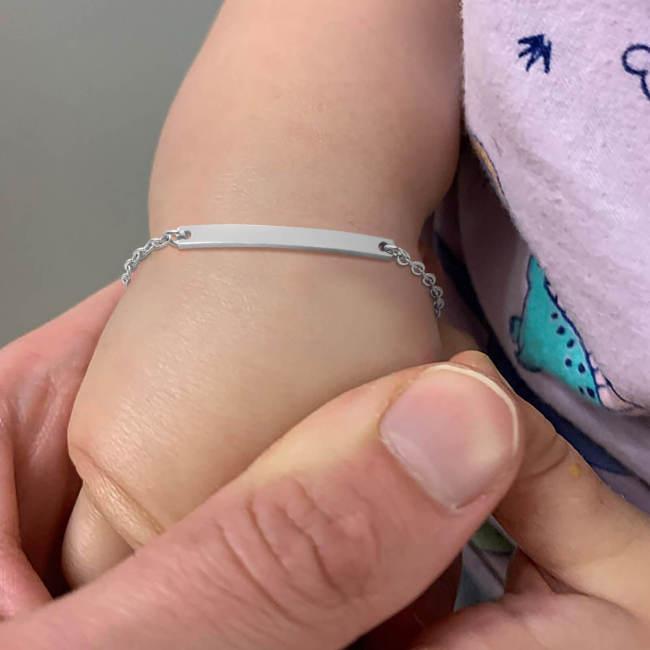 Wholesale Stainless Steel Engraved Kids Bracelet