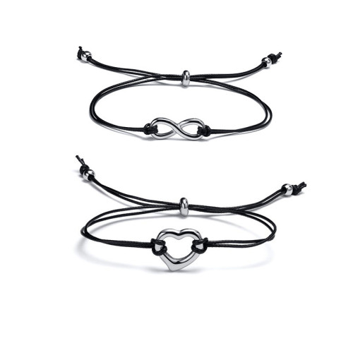 Wholesale Stainless Steel Infinity Heart Bracelet
