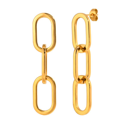 Wholesale Stainless Steel Chain Link Drop Earrings
