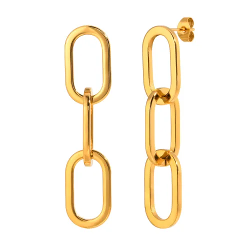 Wholesale Stainless Steel Chain Link Drop Earrings