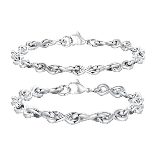 Wholesale Stainless Steel Men Infinity Link Bracelet