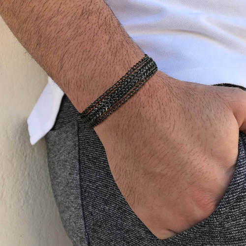 Wholesale Stainless Steel Triple Layer Bracelet