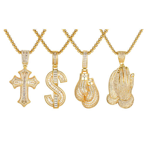 Wholesale Bling Hip Hop Pendant Necklaces