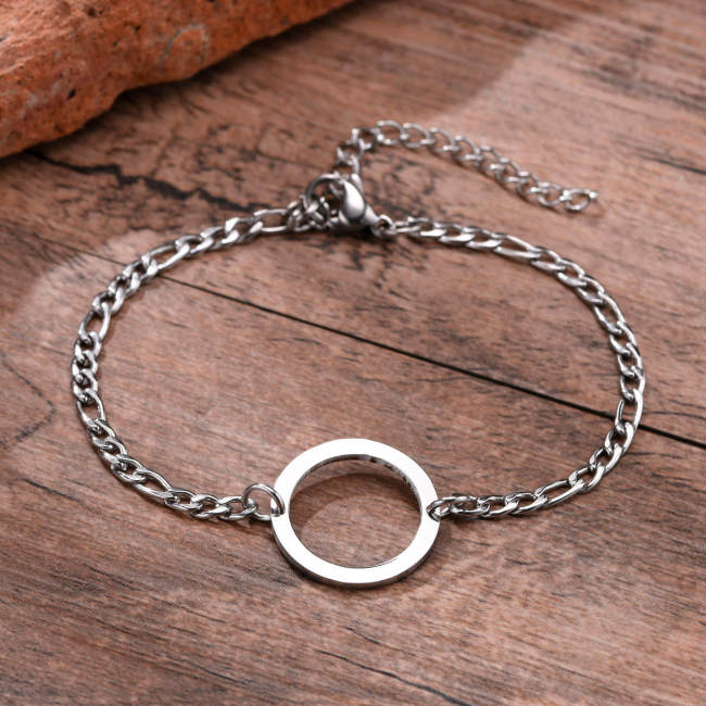 Wholesale Stainless Steel Mens Circle Link Bracelet
