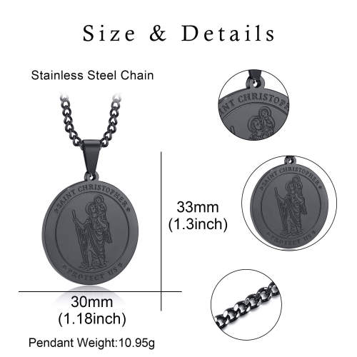 Wholesale Stainless Steel Christopher Pendant