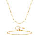 Wholesale Stainless Steel Gold Handmade Necklace Bracelet Set