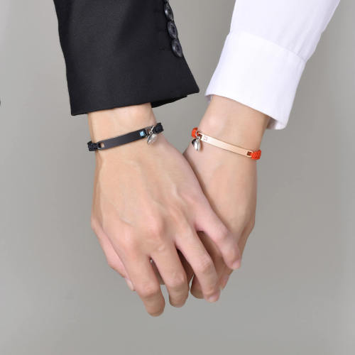 Wholesale Stainless Steel Engravable Couple Bracelet