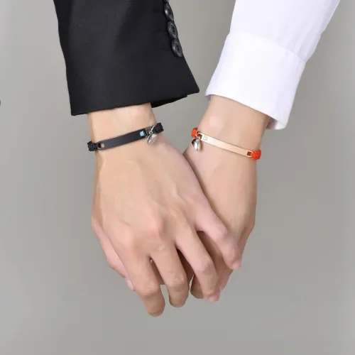 Wholesale Stainless Steel Engravable Couple Bracelet