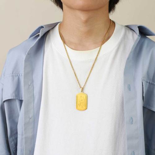 Wholesale Stainless Steel Allah Muslim Dog Tag Necklace