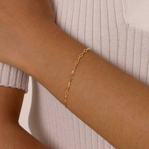 Wholesale Stainless Steel Gold Handmade Necklace Bracelet Set
