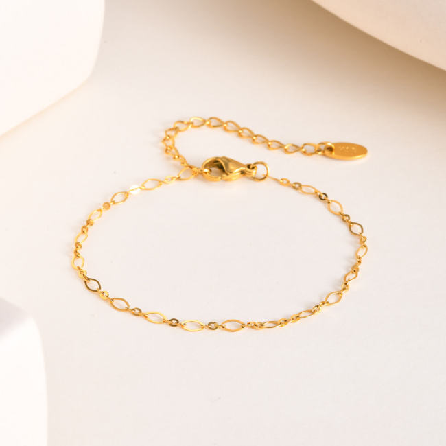 Wholesale Stainless Steel Gold Handmade Necklace Bracelet Set