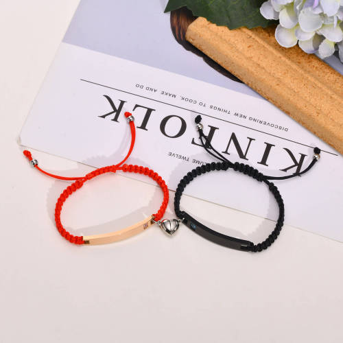 Wholesale Stainless Steel Engravable Couple Bracelet