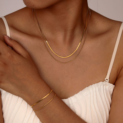 Wholesale Stainless Steel Necklace Bracelet Anklet Set