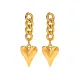 Wholesale Stainless Steel Chain Heart Earrings