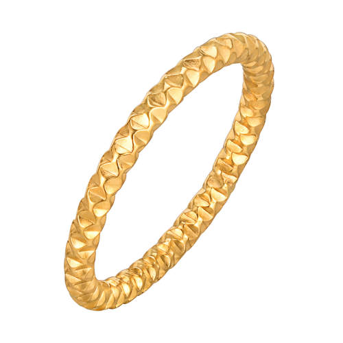Wholesale Stainless Steel Gold Thin Hammered Ring