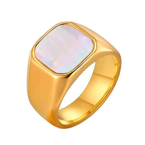 Wholesale Stainless Steel Mother of Pearl Seal Ring