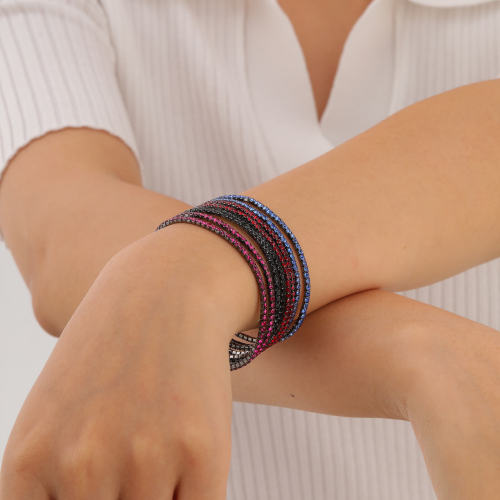 Wholesale Copper Zirconia Chain Bracelet