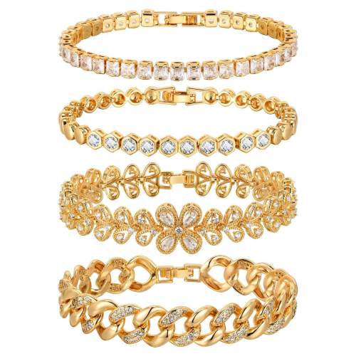 Wholesale Fashion Zirconia Gold Bracelet