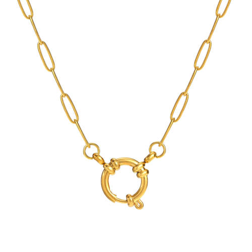 Wholesale Stainless Steel Fashion Paperclip Necklace