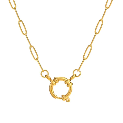 Wholesale Stainless Steel Fashion Paperclip Necklace