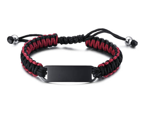 Wholesale Stainless Steel Engraved Braided Bracelet