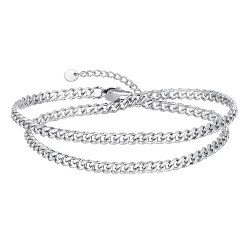 Wholesale Stainless Steel Double Stacked Bracelet