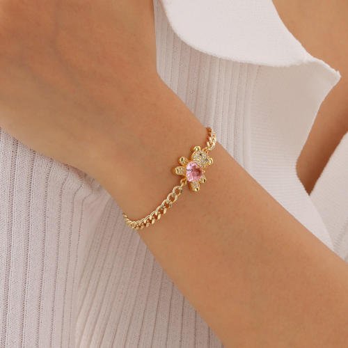 Wholesale Bear Gold Copper Bracelet