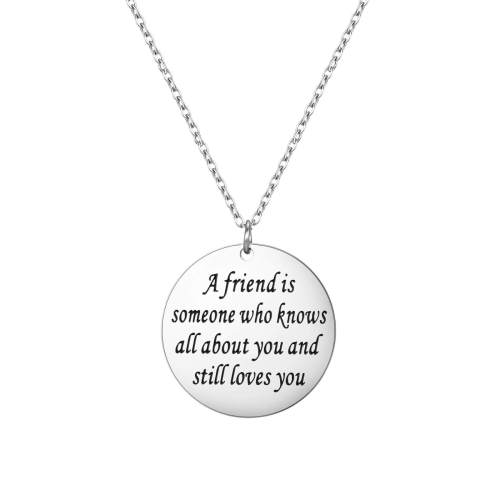 Wholesale Stainless Steel Friends Necklace