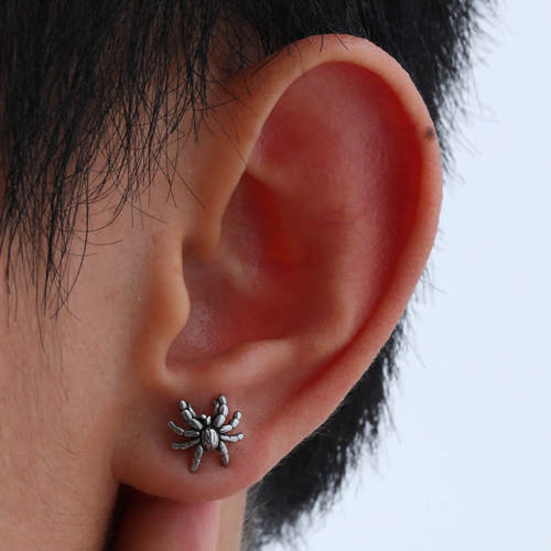 Wholesale Stainless Steel Spider Stud Earrings