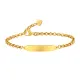 Wholesale Stainless Steel Engraved Gold Bracelet