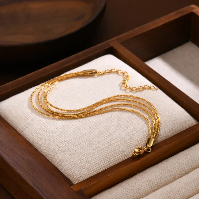 Wholesale Stainless Steel Multi Layered Cardano Chain Bracelet