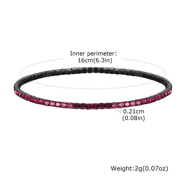 Wholesale Copper Zirconia Chain Bracelet