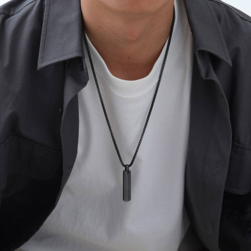 Wholesale Stainless Steel Textured Bar Pendant