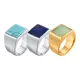 Wholesale Stainless Steel Mens Stone Signet Ring