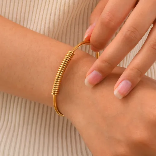Wholesale Stainless Steel Spring Open Bangle