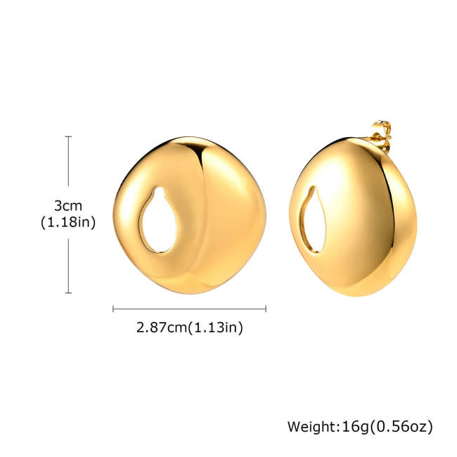 Wholesale Stainless Steel Large Stud Earrings