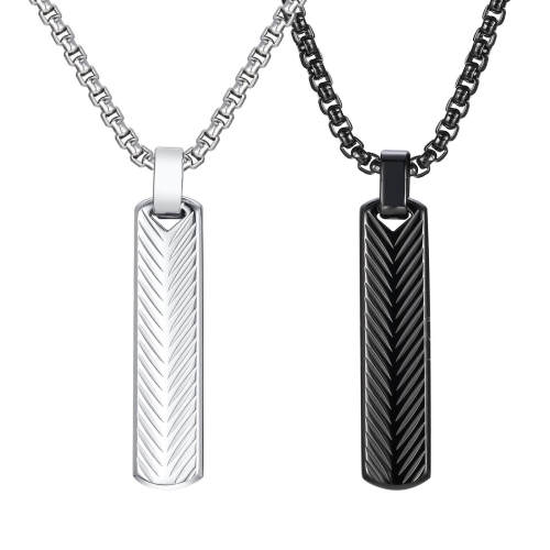 Wholesale Stainless Steel Textured Bar Pendant