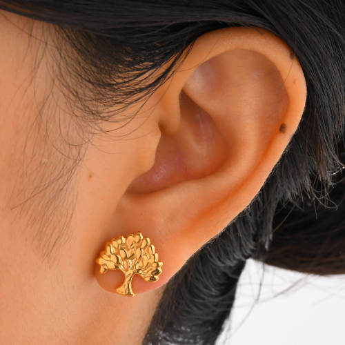 Wholesale Stainless Steel Tree of Life Earrings