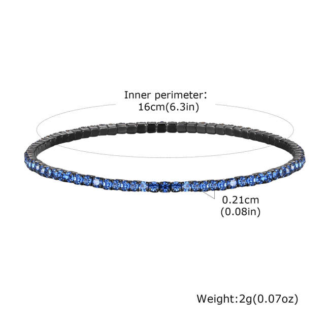 Wholesale Copper Zirconia Chain Bracelet