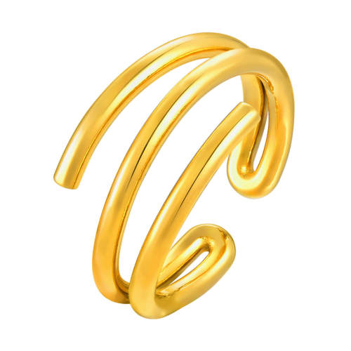 Wholesale Stainless Steel Gold Split Open Ring
