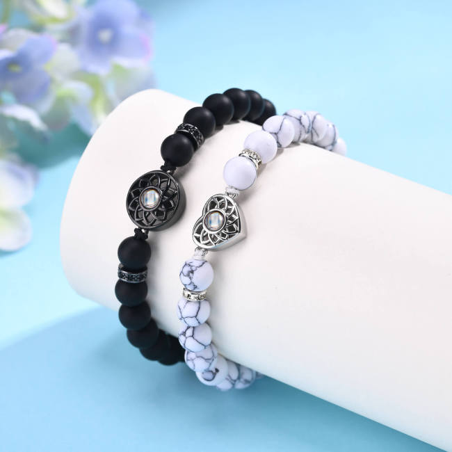 Wholesale Stainless Steel Beaded Couple Bracelet