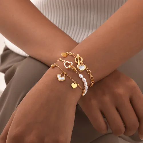 Wholesale Stainless Steel Women Bracelet with Love