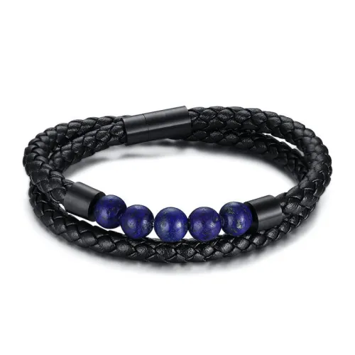 Wholesale Lapis Lazuli Leather Bracelet